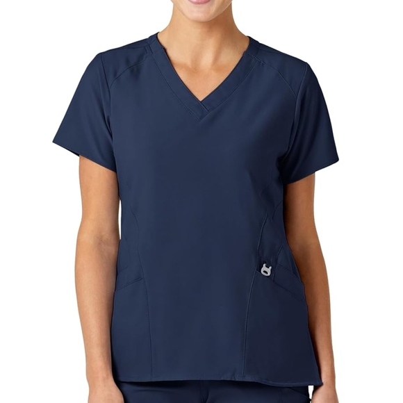 WonderWink Other - WonderWink Women's Stylized V-Neck Top Shirt, Navy